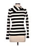 Liz Claiborne Stripes Black Turtleneck Sweater Size M - photo 1