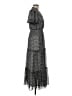 Max Studio 100% Polyester Print Black Casual Dress Size M - photo 4