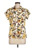 ModCloth 100% Polyester Yellow Short Sleeve Blouse Size M - photo 1