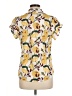 ModCloth 100% Polyester Yellow Short Sleeve Blouse Size M - photo 2