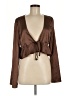 Papaya 100% Polyester Brown Long Sleeve Blouse Size L - photo 1