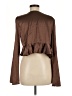 Papaya 100% Polyester Brown Long Sleeve Blouse Size L - photo 2