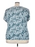 Como Black Teal Short Sleeve Blouse Size 3X - photo 2