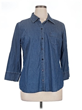 St. John's Bay 3/4 Sleeve Button Down Shirt