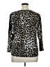 Vince Camuto Animal Print Black 3/4 Sleeve Top Size XL - photo 2