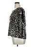 Vince Camuto Animal Print Black 3/4 Sleeve Top Size XL - photo 5
