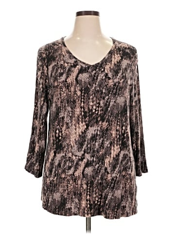 H By Halston 3/4 Sleeve T-Shirt (view 1)