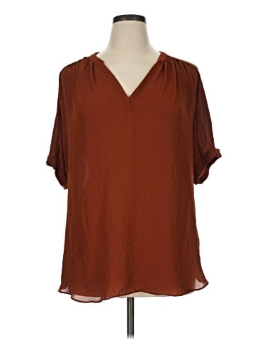 Worthington Short Sleeve Blouse (view 1)