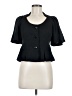 Elevenses Black Short Sleeve Blouse Size 6 - photo 1