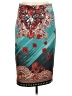 ECI Paisley Teal Casual Skirt Size M - photo 1