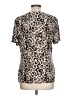 JM Collection Animal Print Ivory Short Sleeve T-Shirt Size L - photo 2