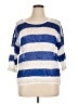 Boston Proper 100% Polyester Stripes Blue 3/4 Sleeve Top Size XL - photo 1