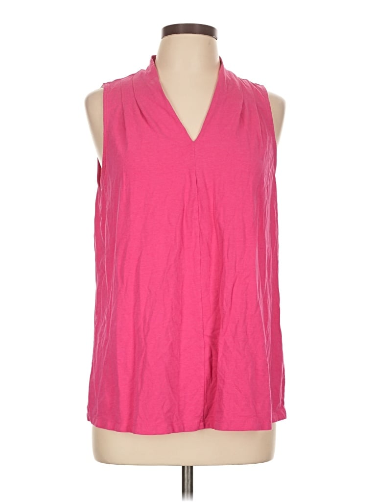 Pre-owned Lands' End Sleeveless T-shirt In Pink