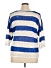 Boston Proper 100% Polyester Stripes Blue 3/4 Sleeve Top Size XL - photo 2