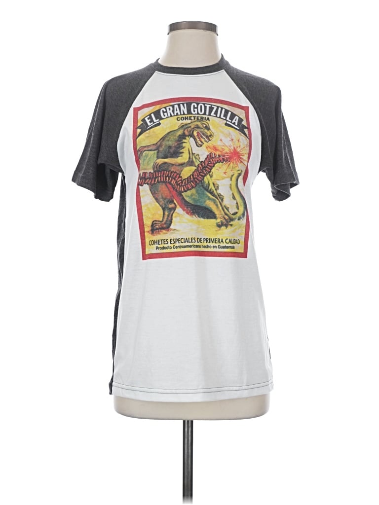 Pre-owned Assorted Brands Short Sleeve T-shirt In Silver