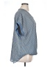 Max Studio 100% Polyester Blue Short Sleeve Blouse Size 1X - photo 4