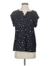 Papermoon 100% Polyester Stars Black Short Sleeve Blouse Size S - photo 1
