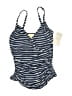 Garnet Hill Stripes Blue One Piece Swimsuit Size 8 - photo 1