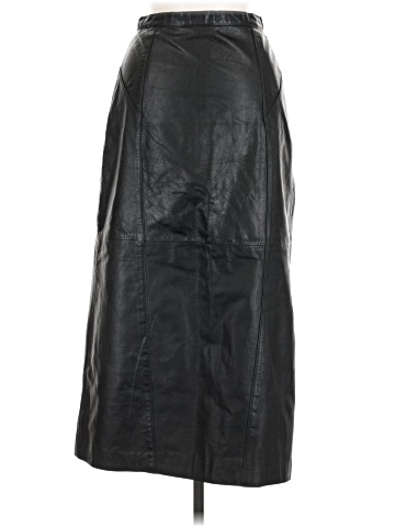 John Meyer Faux Leather Skirt (view 2)