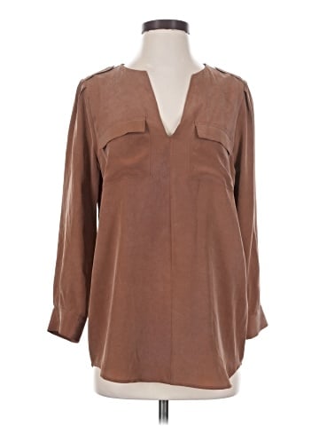 Joie Long Sleeve Silk Top (view 1)