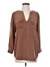 Joie 100% Silk Brown Long Sleeve Silk Top Size S - photo 1