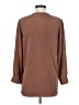 Joie 100% Silk Brown Long Sleeve Silk Top Size S - photo 2