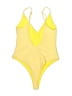 Assorted Brands Solid Yellow One Piece Swimsuit Size XS - photo 2