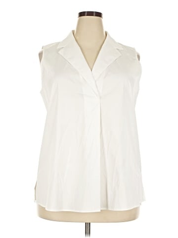 Lafayette 148 New York Sleeveless Button-Down Shirt (view 1)