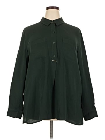 Lafayette 148 New York Long Sleeve Silk Top (view 1)