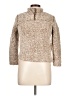 C&C California 100% Polyester Tweed Tan Pullover Sweater Size 10 - photo 1