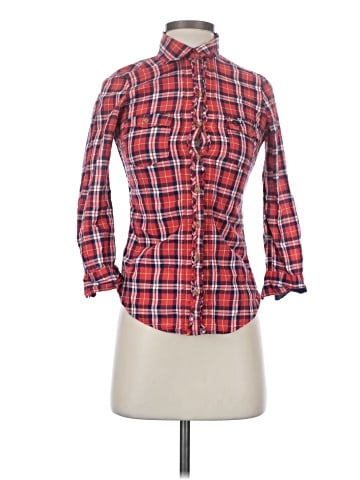 Gilly Hicks 3/4 Sleeve Button-Down Shirt (view 1)