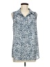 CAbi 100% Polyester Animal Print Blue Sleeveless Blouse Size M - photo 1
