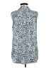 CAbi 100% Polyester Animal Print Blue Sleeveless Blouse Size M - photo 2