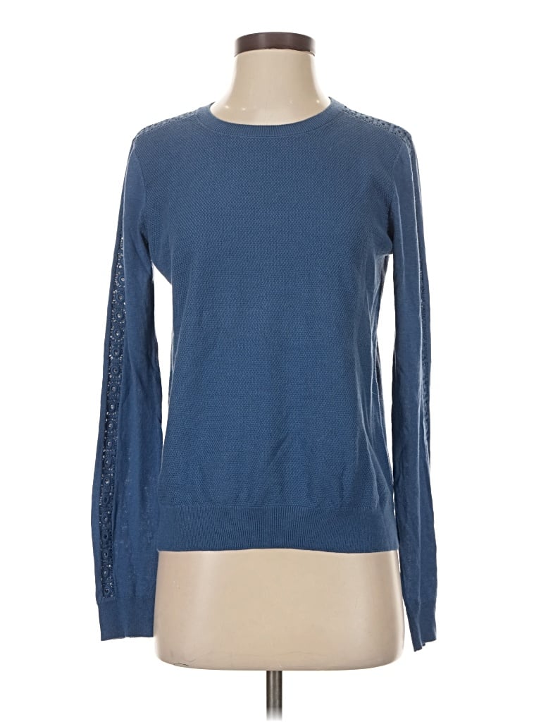 Pre-owned Ann Taylor Loft Pullover Sweater In Blue