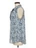 CAbi 100% Polyester Animal Print Blue Sleeveless Blouse Size M - photo 5