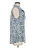 CAbi 100% Polyester Animal Print Blue Sleeveless Blouse Size M - photo 4