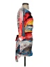Abi Ferrin Graphic Multi Color Orange Casual Dress Size S - photo 4