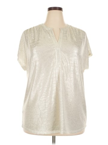INC International Concepts Short Sleeve Blouse (view 1)