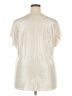 INC International Concepts Metallic Silver Short Sleeve Blouse Size 2X - photo 2