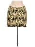 Lioness 100% Polyester Print Gold Casual Skirt Size XXL - photo 1