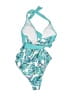 Unbranded Tropical Teal One Piece Swimsuit Size M - photo 2