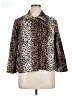 Jaclyn Smith 100% Polyester Animal Print Gold Coat Size L - photo 1