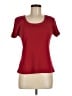 Style&Co 100% Cotton Red Short Sleeve Top Size L - photo 1