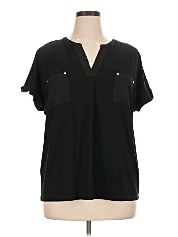 Anne Klein Short Sleeve Blouse (view 1)