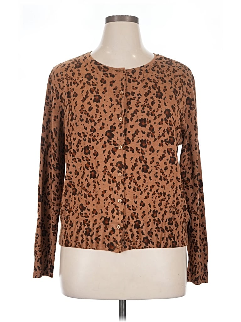Pre-owned Unbranded Cardigan Sweater In Brown