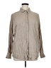 Express Stripes Tan Long Sleeve Button-Down Shirt Size XL - photo 1
