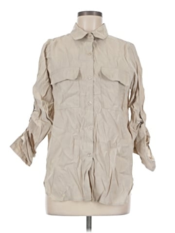 Max Studio 3/4 Sleeve Button-Down Shirt (view 1)