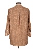 Lush 100% Polyester Polka Dots Brown 3/4 Sleeve Blouse Size L - photo 2