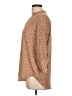 Lush 100% Polyester Polka Dots Brown 3/4 Sleeve Blouse Size L - photo 5