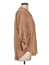 Lush 100% Polyester Polka Dots Brown 3/4 Sleeve Blouse Size L - photo 4